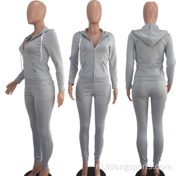 Winter Winter Women Hoodies Sweatsuit jogging met lange mouwen